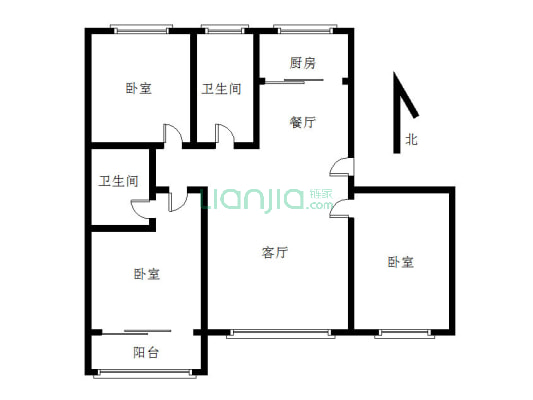 名流枫景洋房 大社区 大产权 一梯两户公摊小-户型图