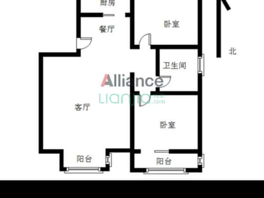水乡园 2室2厅 南 北-户型图