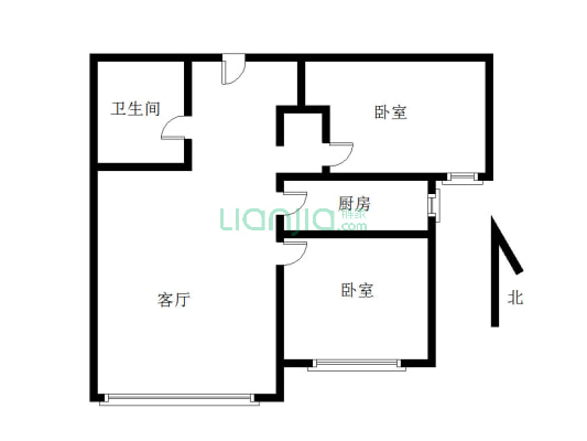 毛坯房，随意装修，房本满二税费低-户型图
