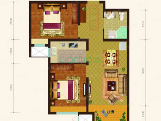 此房楼层居中 前侧无遮挡 采光视野好 业主诚意出售，-户型图