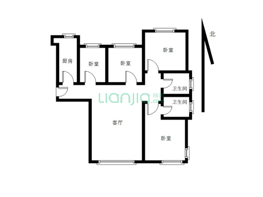 高铁新干线  中间楼层，采光好，没有遮挡-户型图