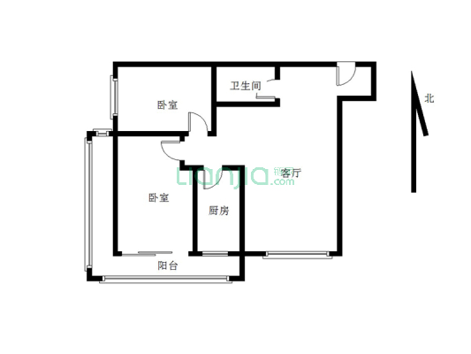 范阳公寓，优质地段两居！价格可议-户型图