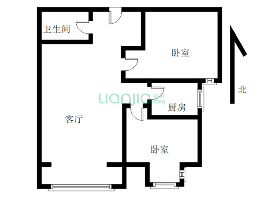 惠友万悦城(涿州) 2室1厅 南-户型图