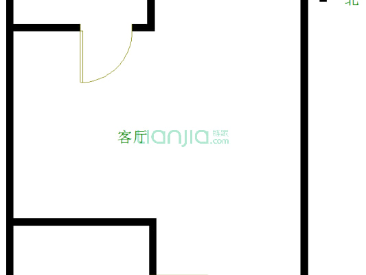 弘德缘 简装一居室 好楼层 配 合贷款-户型图