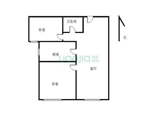 高铁新干线 2室2厅 南-户型图