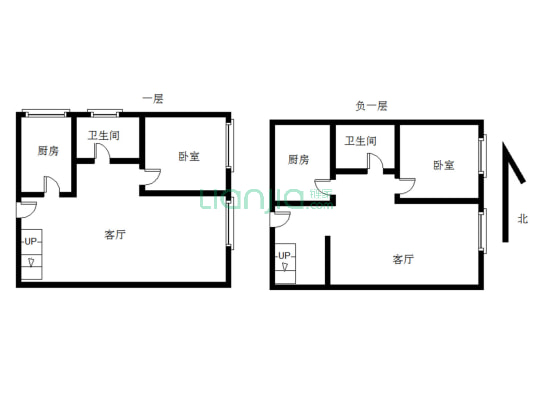 新加坡花园 两室 53平得53地下 共106平-户型图