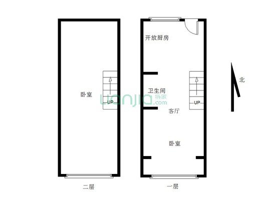 业主急售复式户型 总价110万 首付35万可谈-户型图