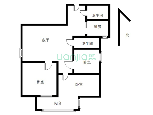 凯旋门 精装三居 双塔 水上公园 107国道-户型图