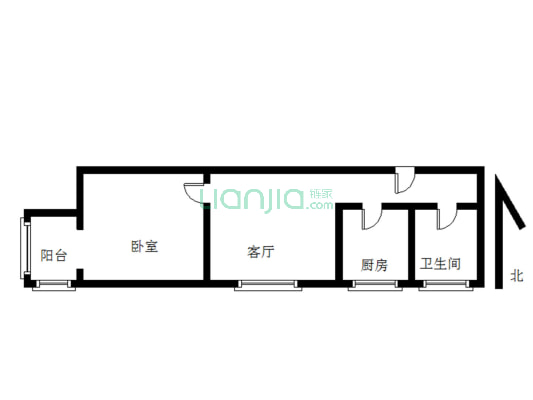 鸿盛凯旋门 1室1厅 西 西 南-户型图
