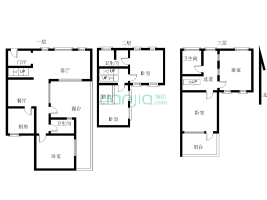 联排别墅，诚意出售，房本在手，随时过户.-户型图