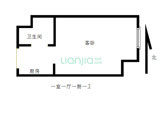 金街公寓 大开间 民水民电大产权-户型图