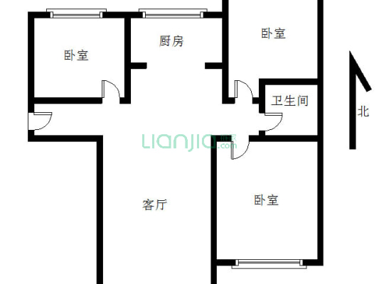房子是高楼层 ，户型好，采光好，随时看房。-户型图