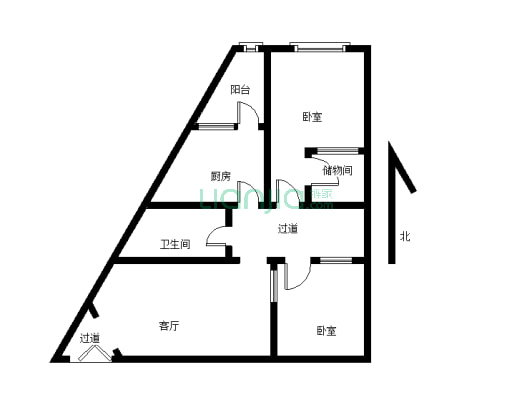 漪汾苑 1室1厅 东 西