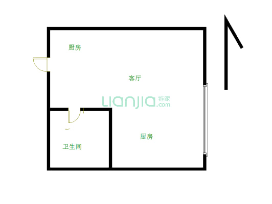 华强金廊 1室1厅 西