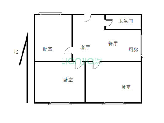 香工街，小三室，低楼层。南客厅带阳台，位置好