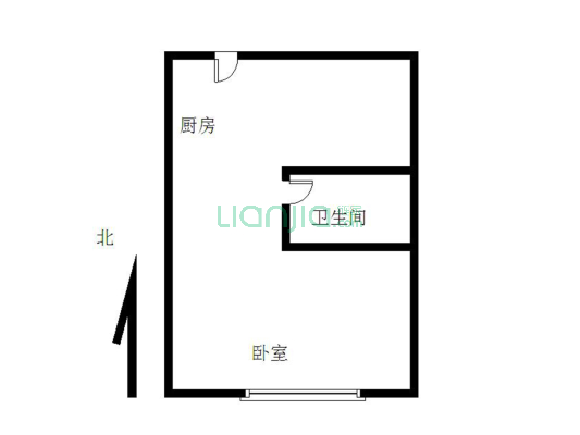 国泰港汇中心 1室1厅 南