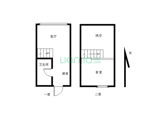 大有文园公寓 1室1厅 东