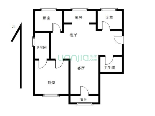 南北通透格局，3室2厅2卫，房子装修保持好，