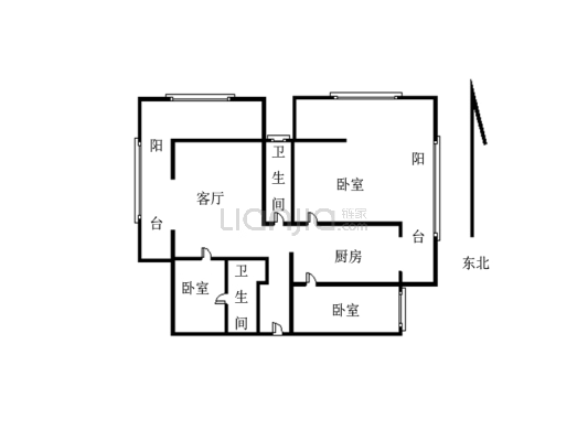 景江名苑 3室2厅 南