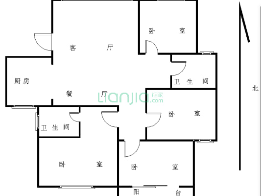 万达江南明珠 4室2厅 南 北