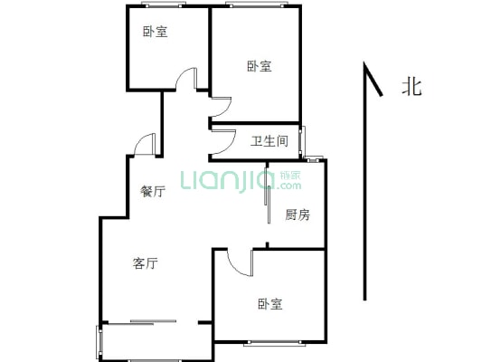 爱涛尚逸华府 3室2厅 南 北