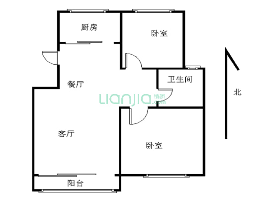 东方红郡 2室2厅 南