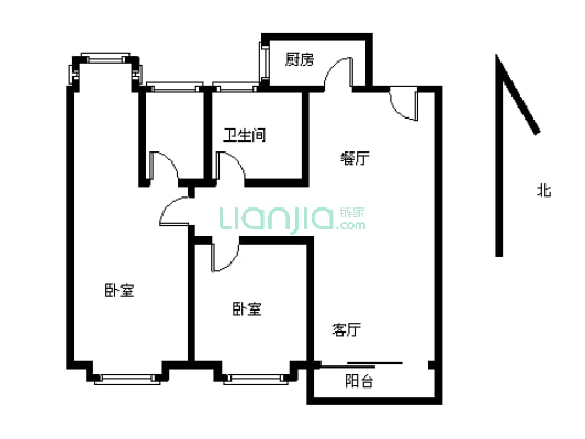 金地湖城艺境 3室1厅 南