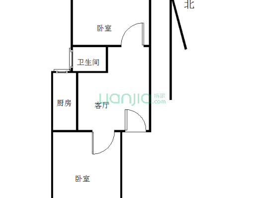 中央路（玄武） 2室1厅 南