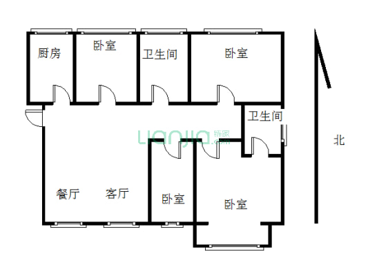 长江路九号 4室2厅 南 北