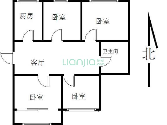 户型方正中间楼层南北通透大三房业主诚售