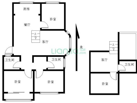 此房满五年不唯一，不临街，顶楼带跃层