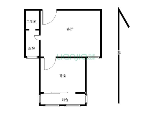 飞龙大厦 1室1厅 东南