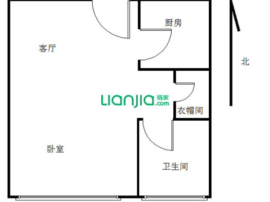 绿城水晶蓝湾 1室1厅 南