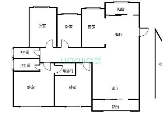 满五唯一改善四房 两卫 客厅南北阳台 生活配成成熟