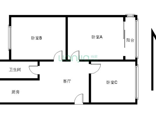 中央路（鼓楼） 3室1厅 东 西