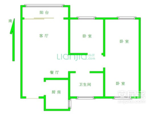 经开海岸商圈 次新小区 瑷颐湾 方正毛坯三房