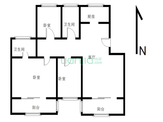 舜江碧水豪园北区 2室2厅 南