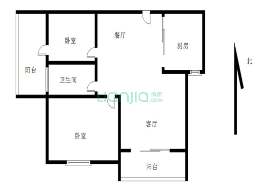 珑庭花园 2室2厅 南