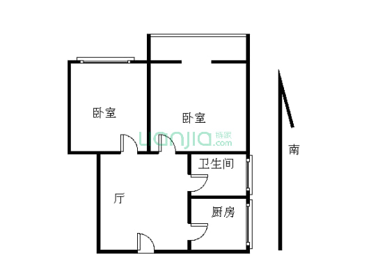 两房朝南，户型格局好，视野开阔，