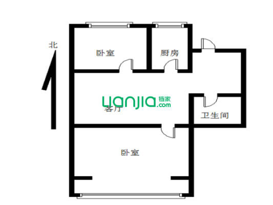 鸥江公寓 2室1厅 南