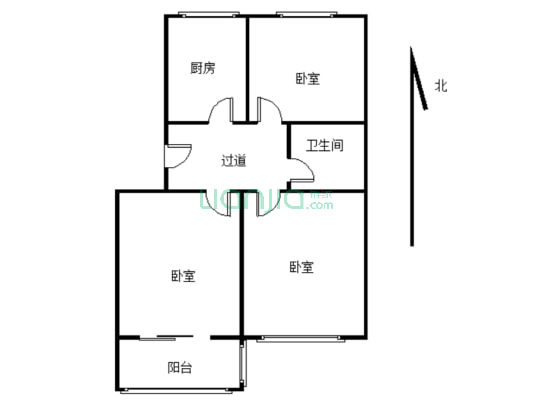 省农委宿舍 3室1厅 南