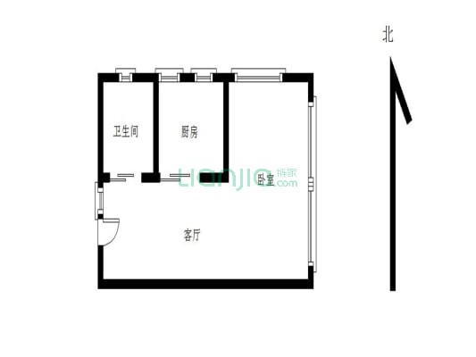 圣联香御公馆 1室1厅 东北