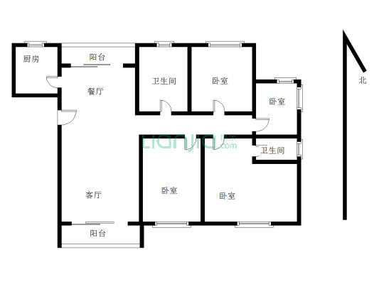 政务区旁 安粮 改善大四房，中间位置 诚心卖