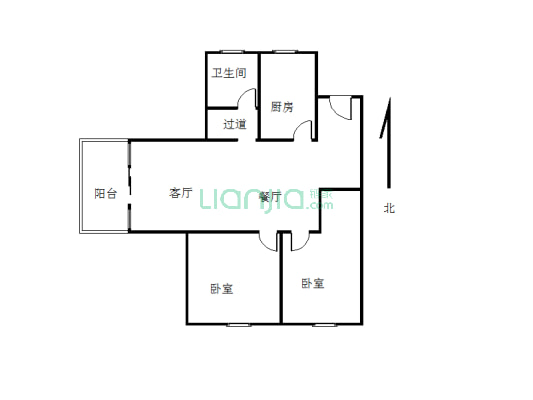 滨河苑(长丰) 2室2厅 南