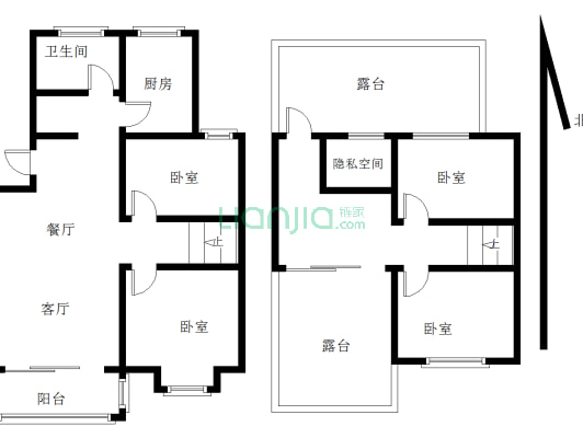 航鑫家苑 4室2厅 南 北