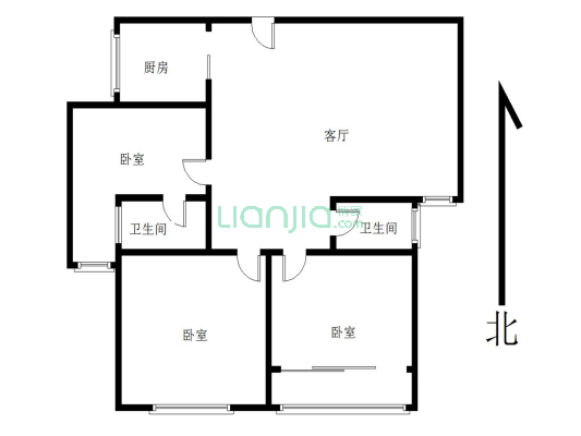 花园锦绣大地城 3室2厅 南