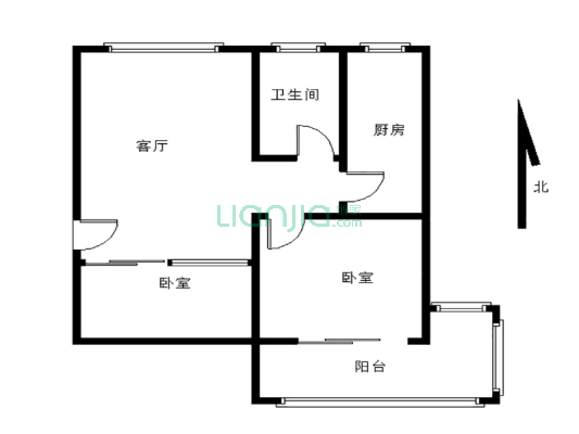 丁香家园二期 1室1厅 南