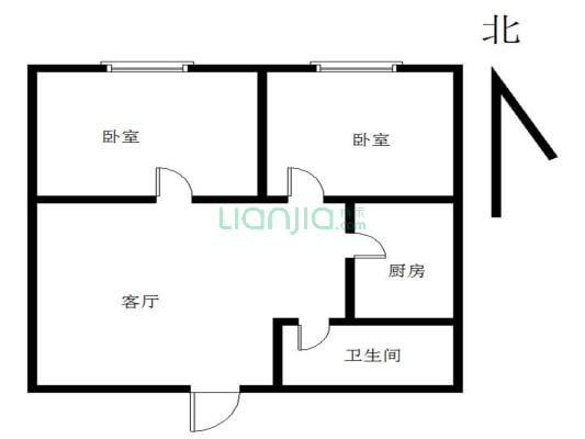 钻界公寓 2室1厅 南