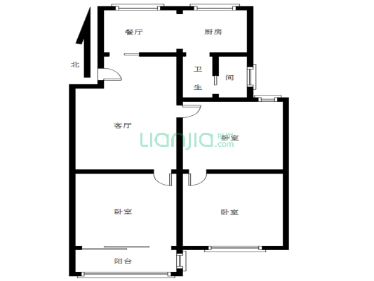 蔡山路三室一厅大户型 好房出售-户型图