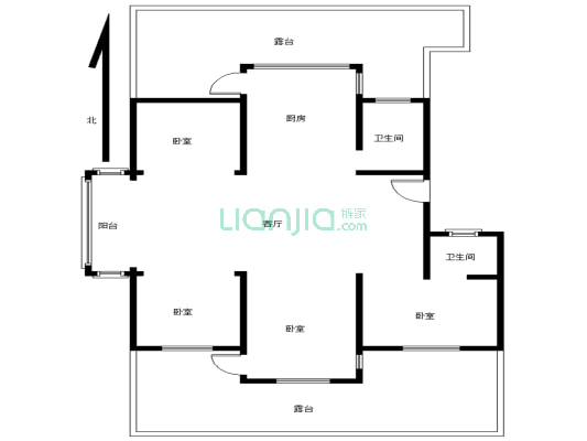 *大阳台 南园山庄 老城区新房龄-户型图